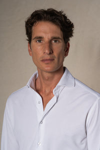 Plain Technical White Soft Shirt