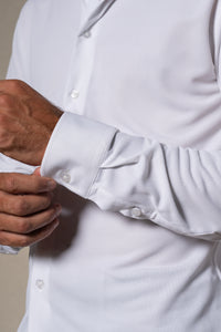 Plain Technical White Soft Shirt