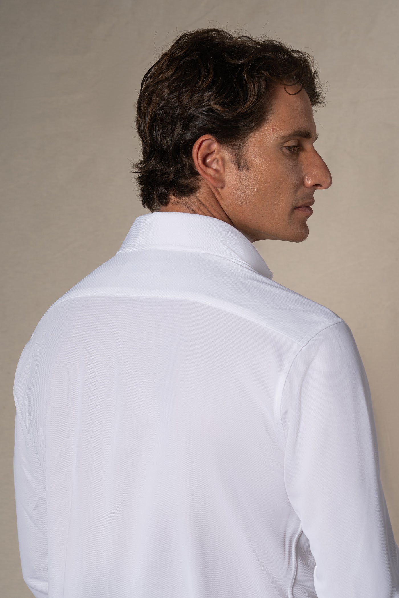 Plain Technical White Soft Shirt