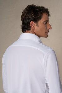 Plain Technical White Soft Shirt