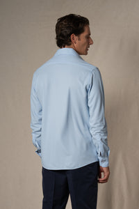 Plain Technical Light Blue Soft Shirt