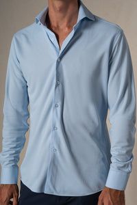 Plain Technical Light Blue Soft Shirt