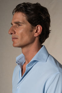 Plain Technical Light Blue Soft Shirt