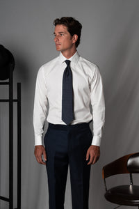 Plain White Cotton Business Shirt