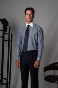 Image for Stripes Blue Cotton Business Shirt