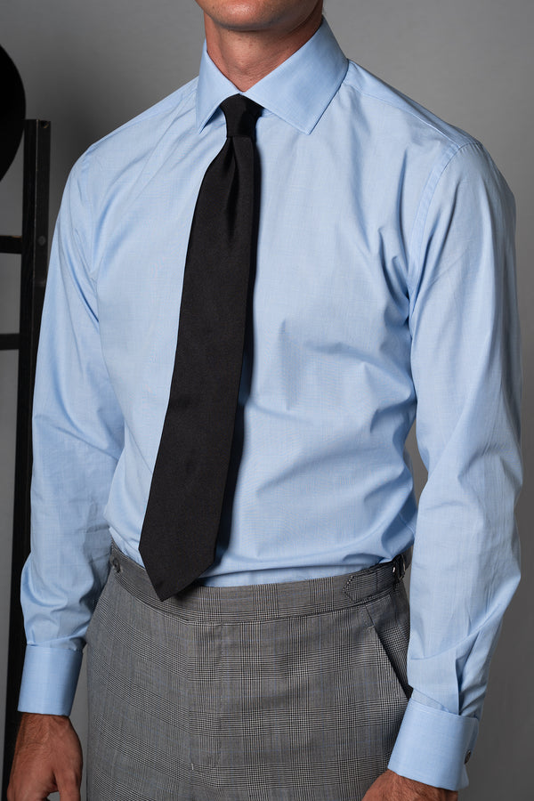 Wales Light Blue Cotton Business Shirt