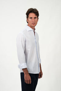 Light Blue Stripe Linen Shirt