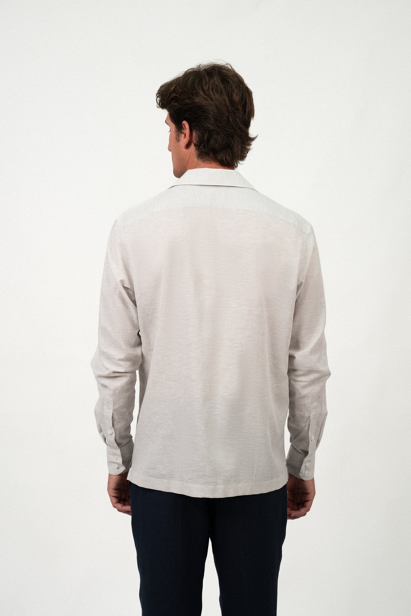 Miami Light Grey Linen Shirt
