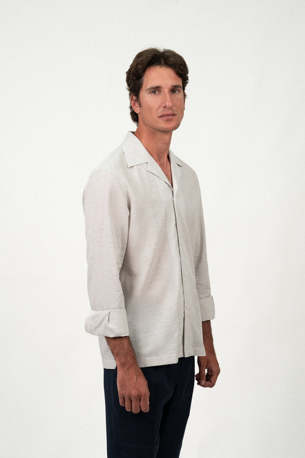 Camisa Lino Miami Light Grey