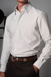 Stripes Brown Cotton Casual Shirt - Camisa BUND