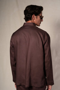 Dark Brown Tang Linen Shirt