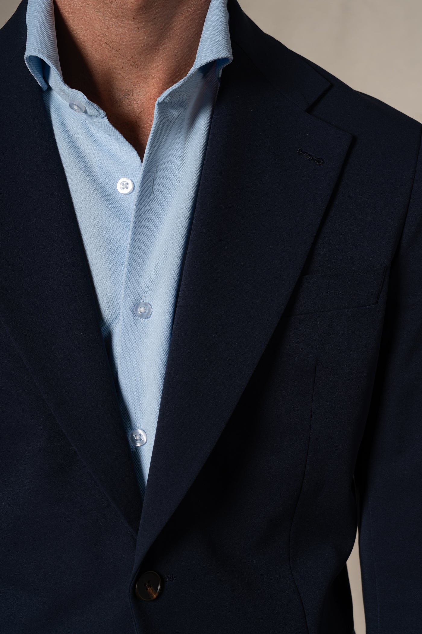 Plain Technical Dark Navy Soft Suit