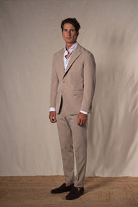 Plain Technical Beige Soft Suit