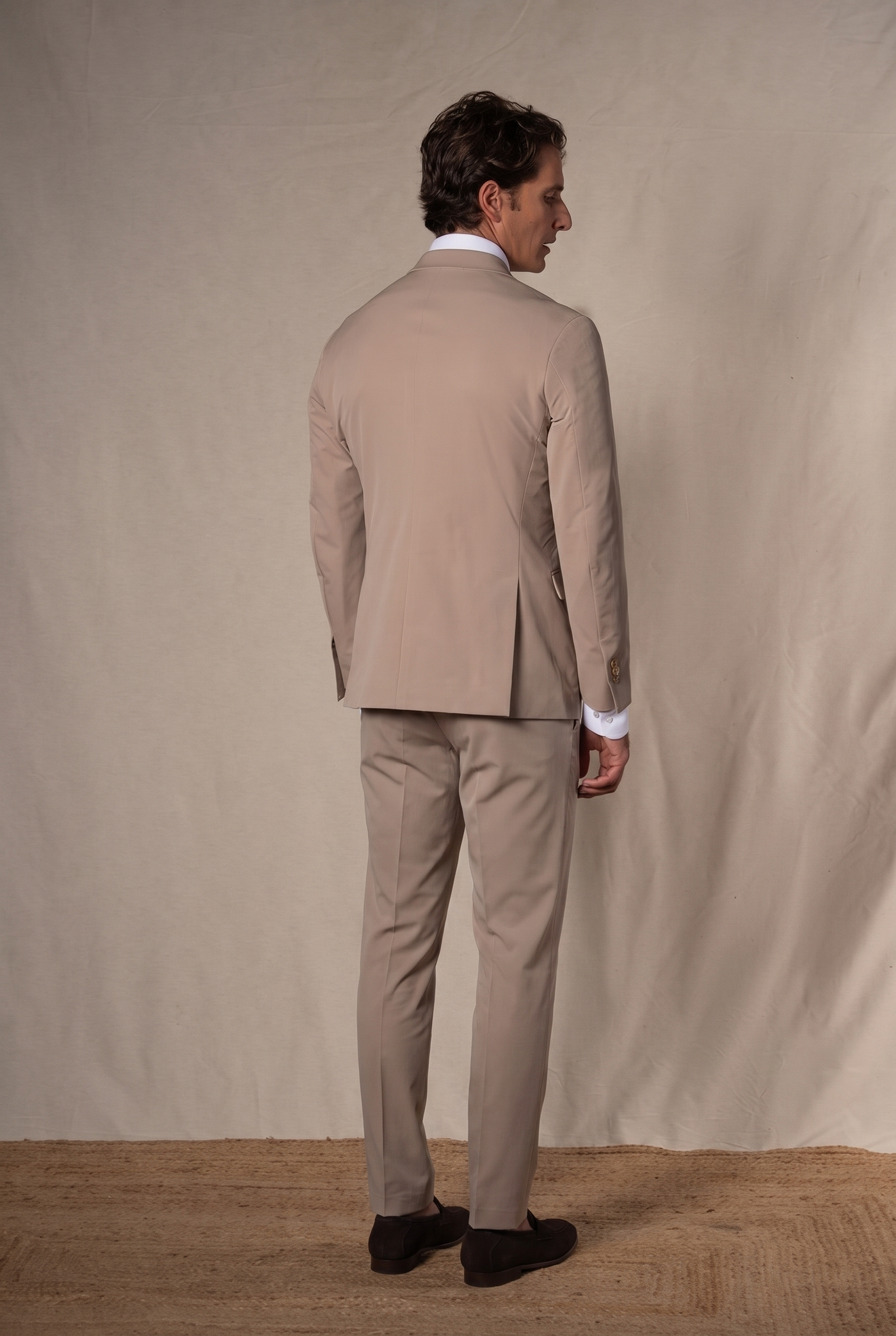 Plain Technical Beige Soft Suit