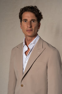 Plain Technical Beige Soft Suit