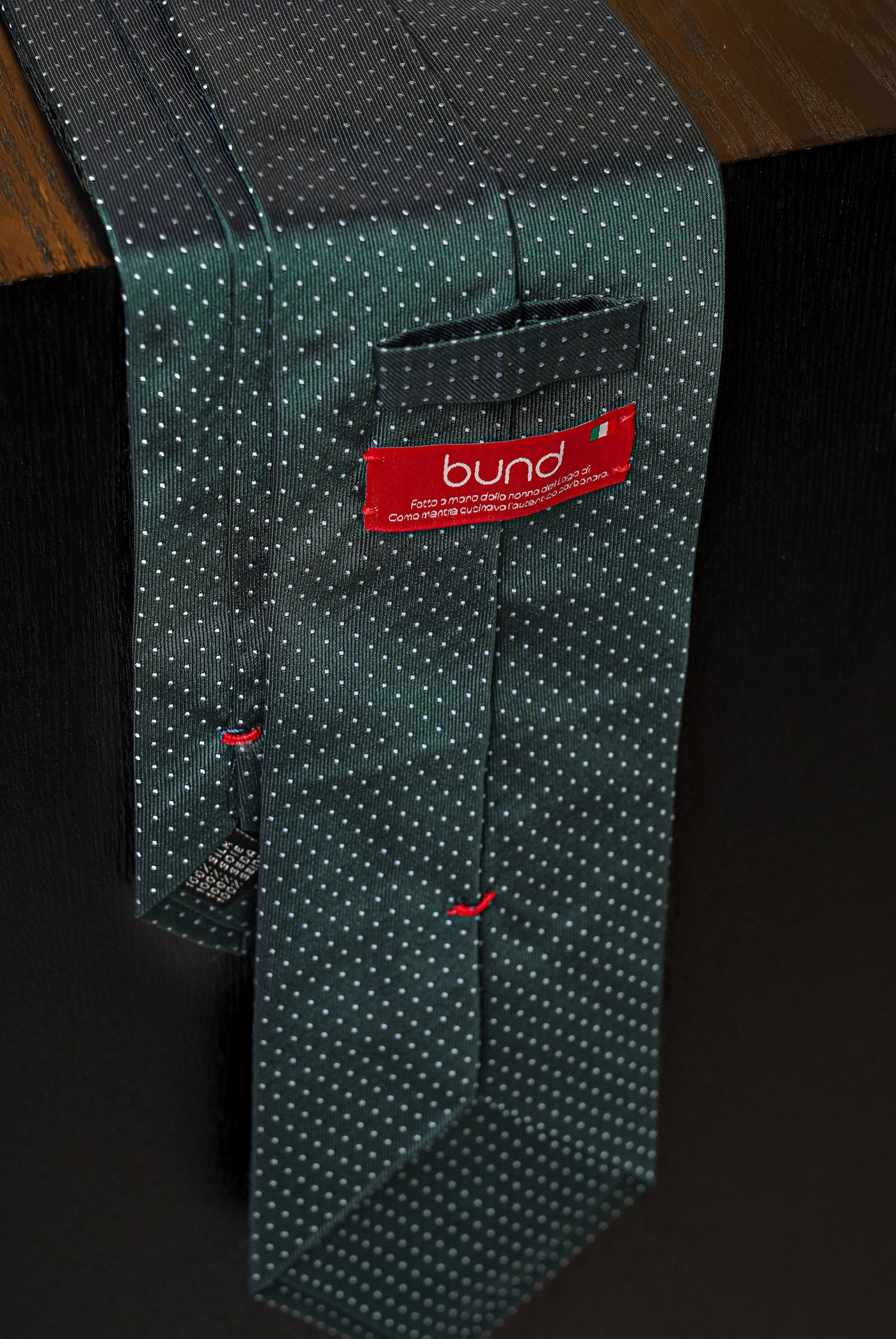Corbata Topos Verde de seda - BUND