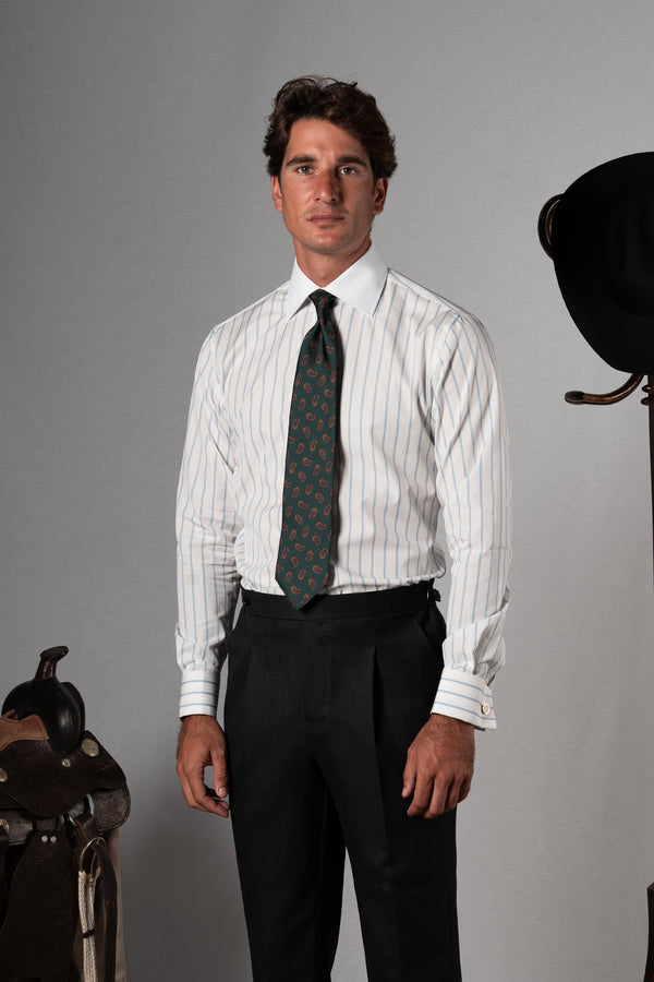 Sky Blue Light Stripes Business Shirt