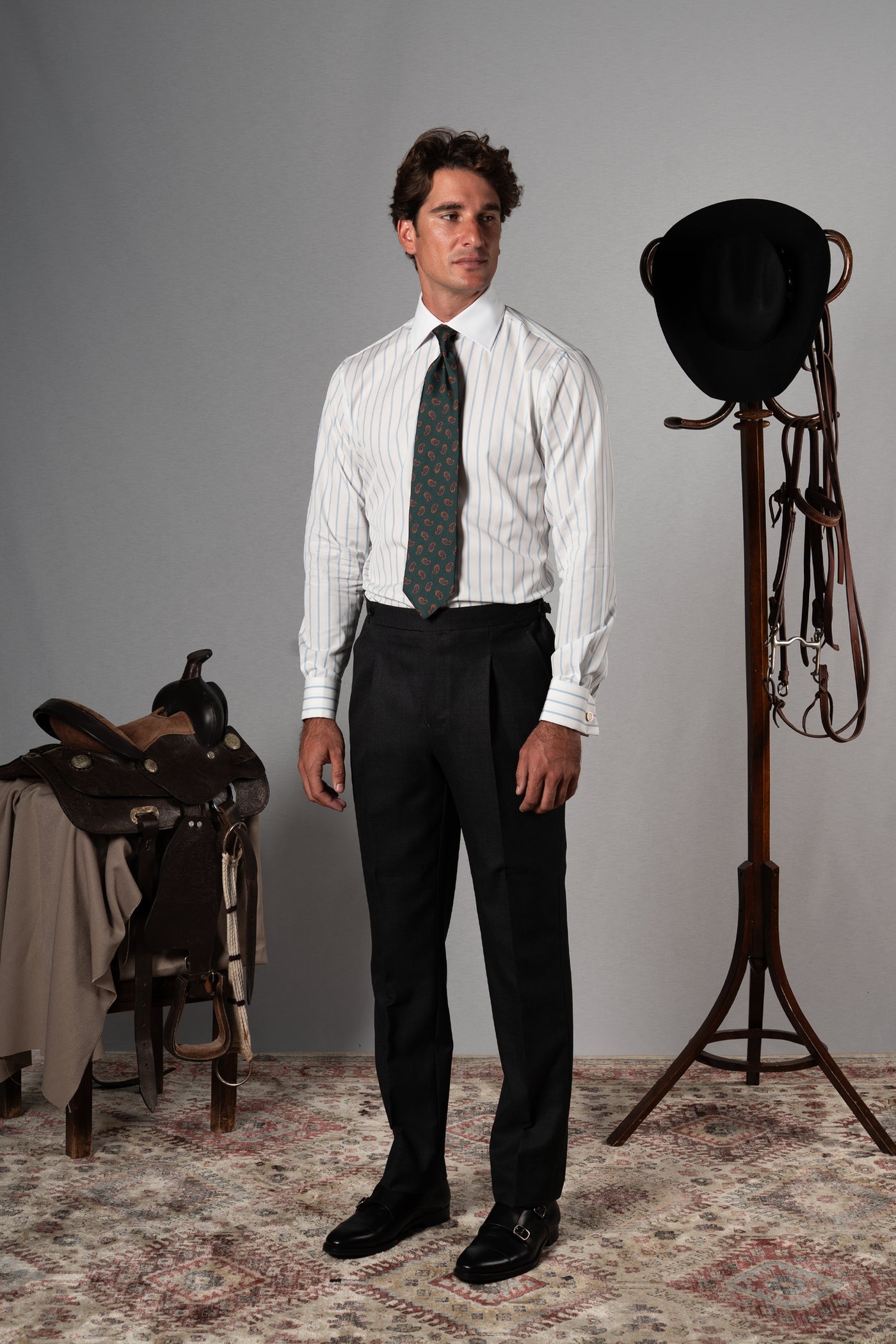 Sky Blue Light Stripes Business Shirt - Camisa BUND