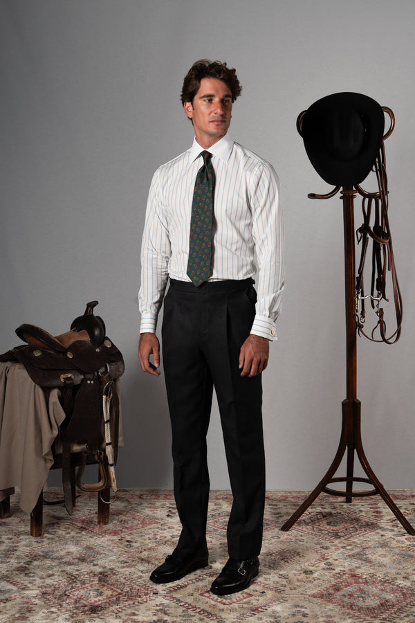 Sky Blue Light Stripes Business Shirt