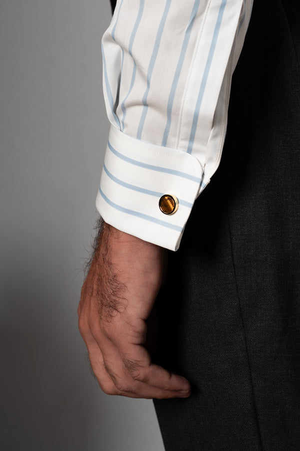 Sky Blue Light Stripes Business Shirt