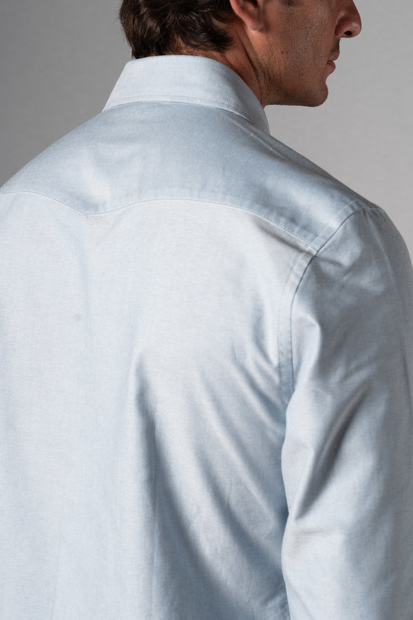 Light Blue Western Oxford Shirt