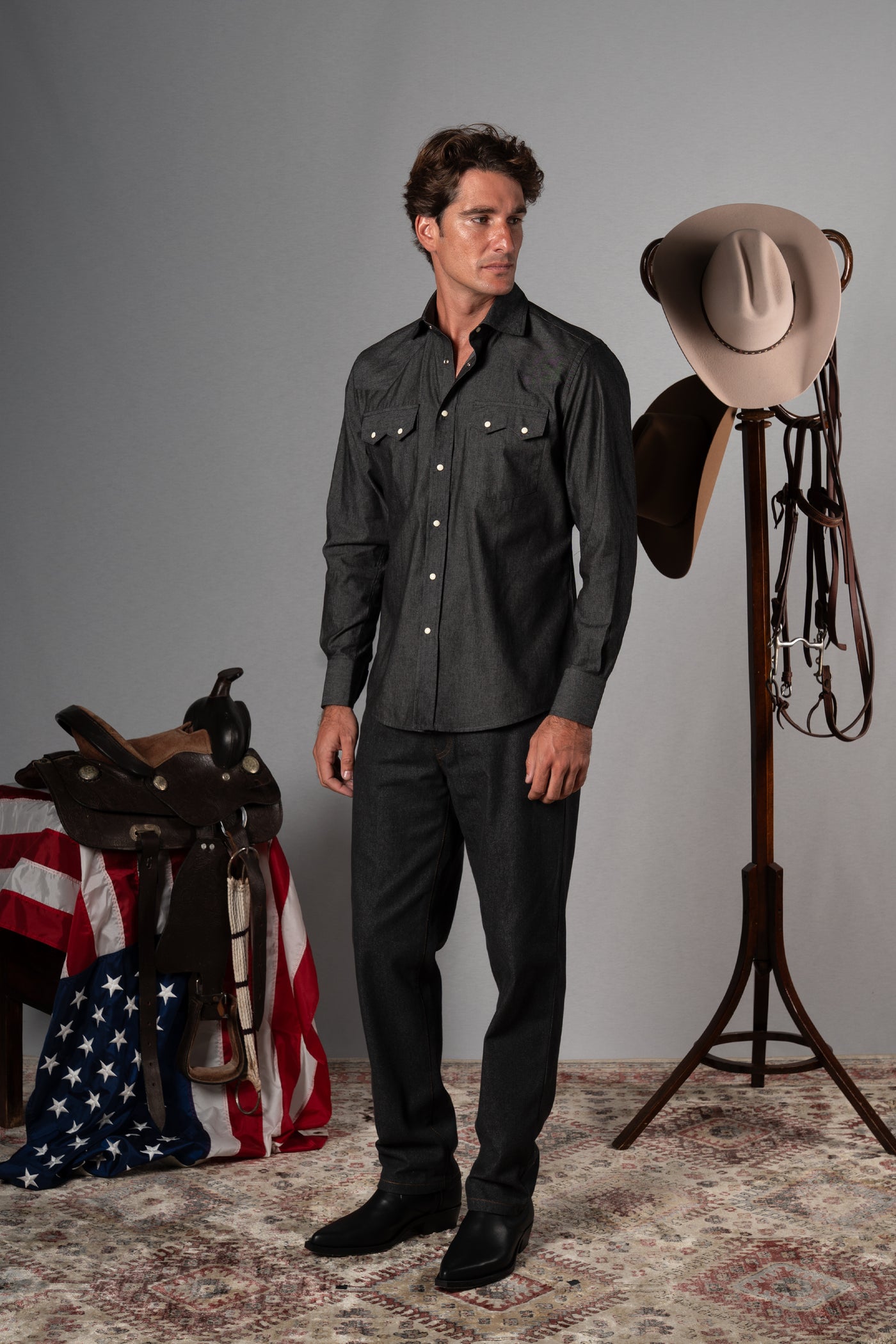 Denim Black Shirt - Camisa BUND