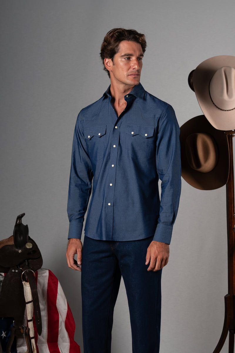 Denim Blue Shirt - Camisa BUND