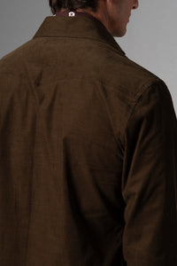 Dark Green Corduroy Casual Shirt - Camisa BUND