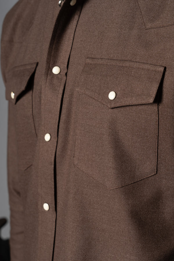 Flannel Brown Western Casual Shirt