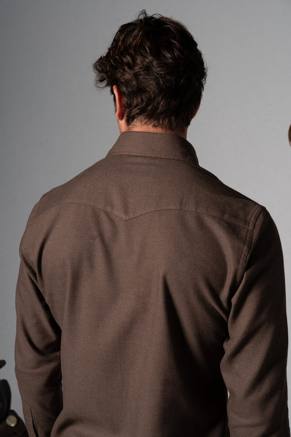 Flannel Brown Western Casual Shirt