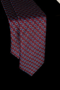 Corbata Chain Burgundy de seda - BUND