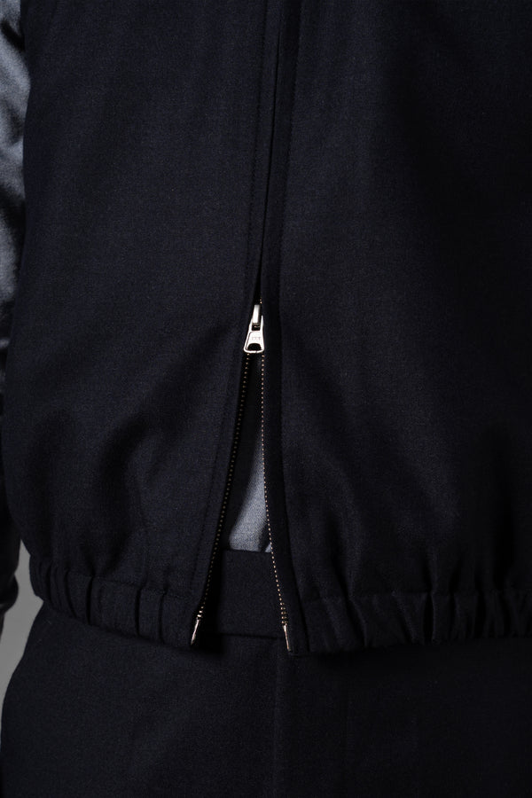 Flannel Dark Navy Zip Vest