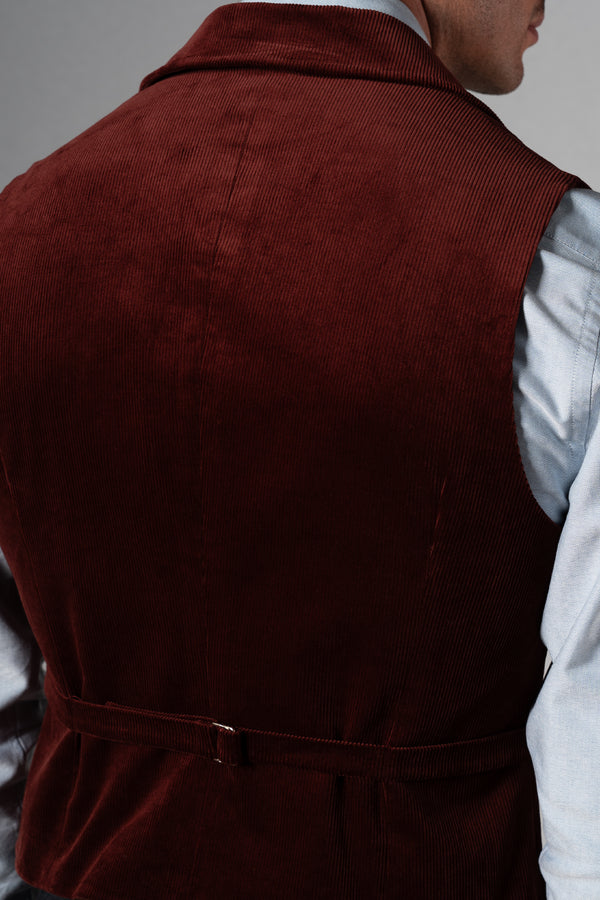 Burgundy Corduroy Tailoring Vest