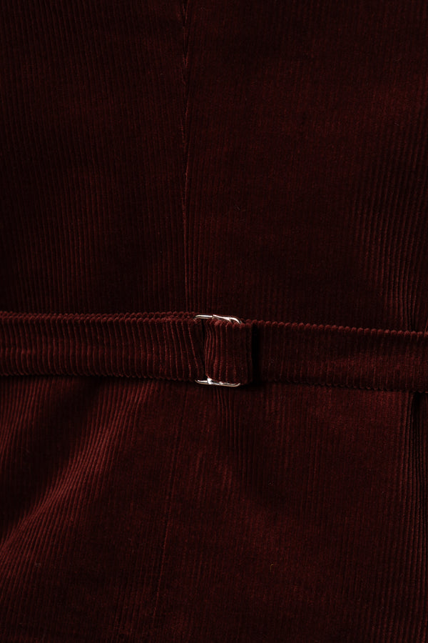 Burgundy Corduroy Tailoring Vest
