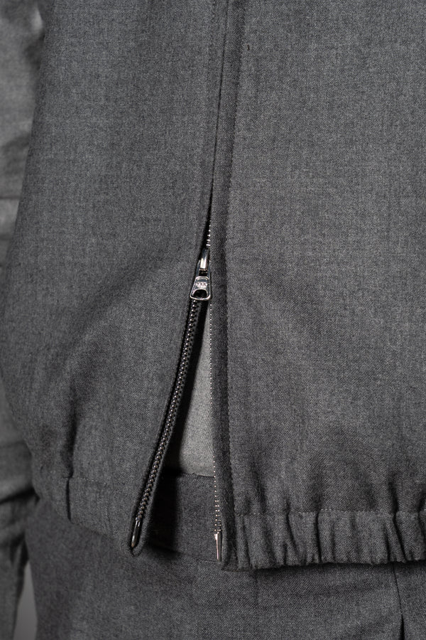 Flannel Stone Grey Zip Vest