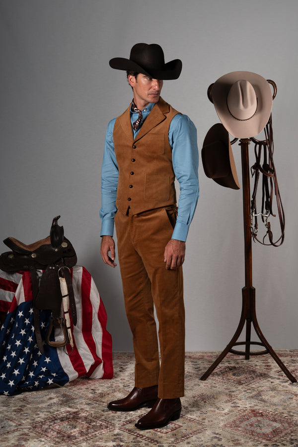 Beige Corduroy Tailoring Vest