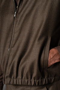 Flannel Olive Green Zip Vest