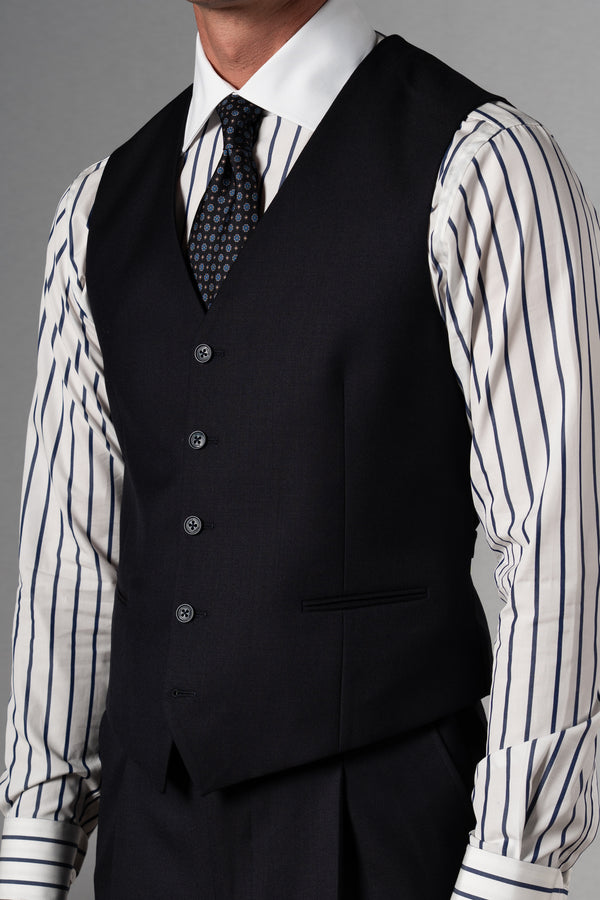 Twill Dark Navy 3 Pieces Suit