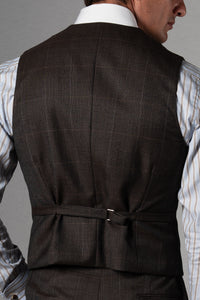 Wales Chocolate Brown Wool 3 Pieces Suit - Traje a medida BUND