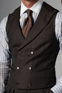 Wales Chocolate Brown Wool 3 Pieces Suit - Traje a medida BUND