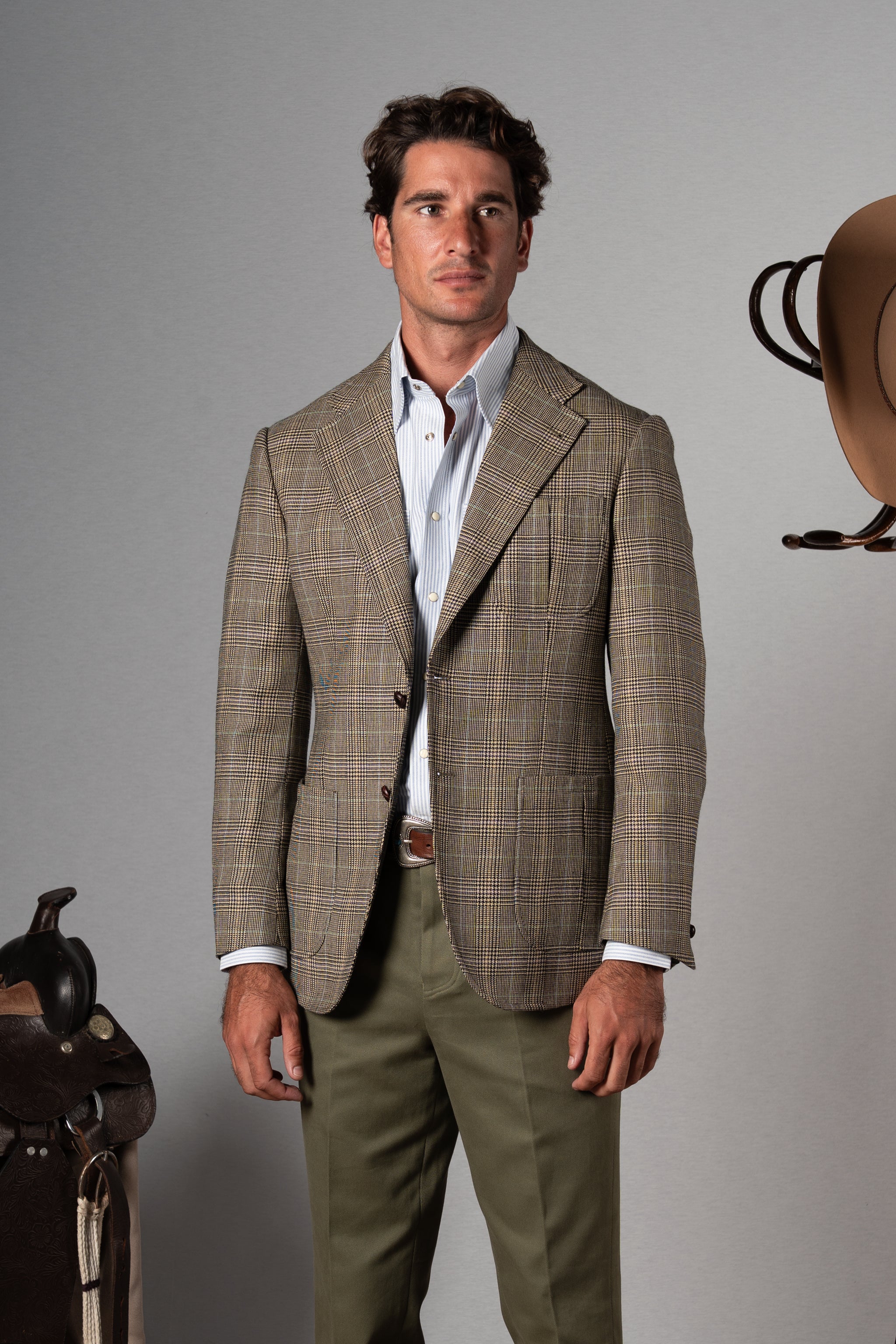 Beige Wales Flannel Blazer