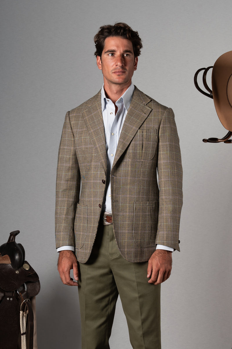 Beige Wales Flannel Blazer - Blazer a medida BUND