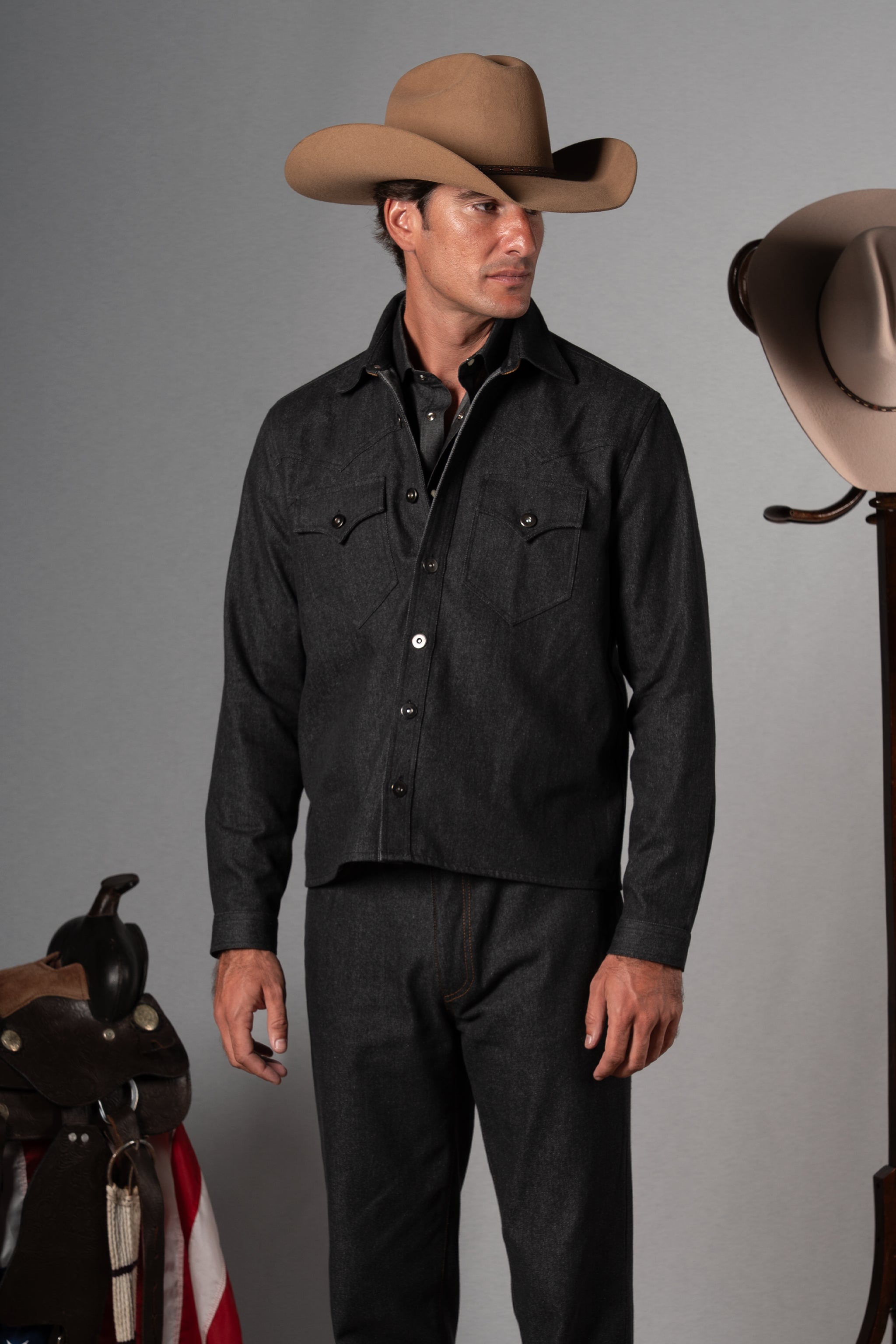 Black Western Overshirt