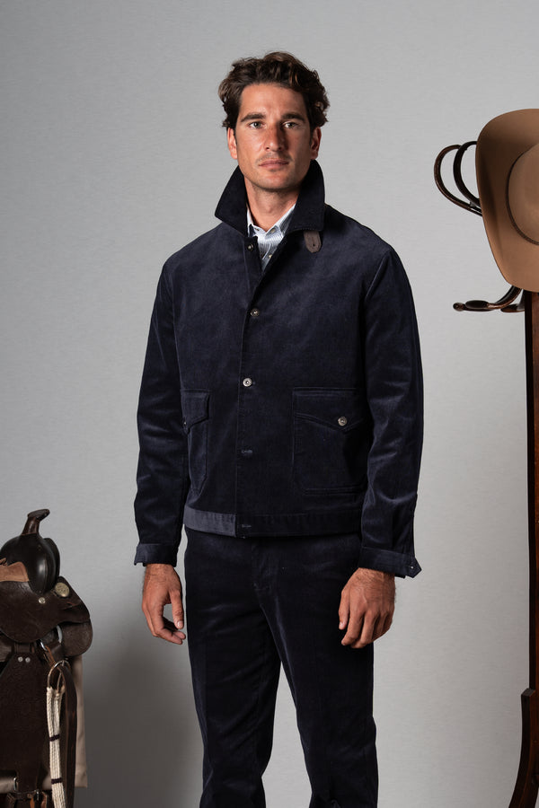 Dark Navy Corduroy Flight Jacket