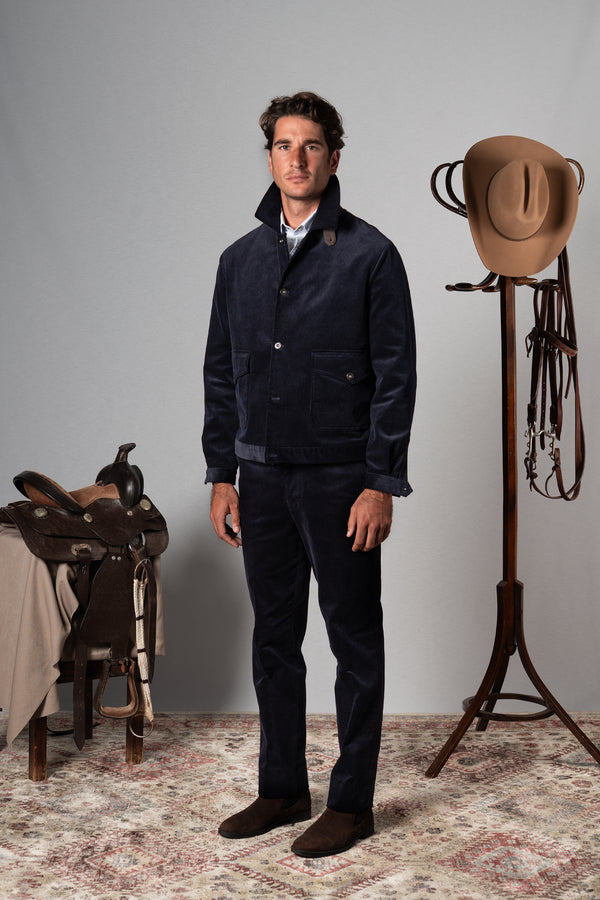 Dark Navy Corduroy Flight Jacket