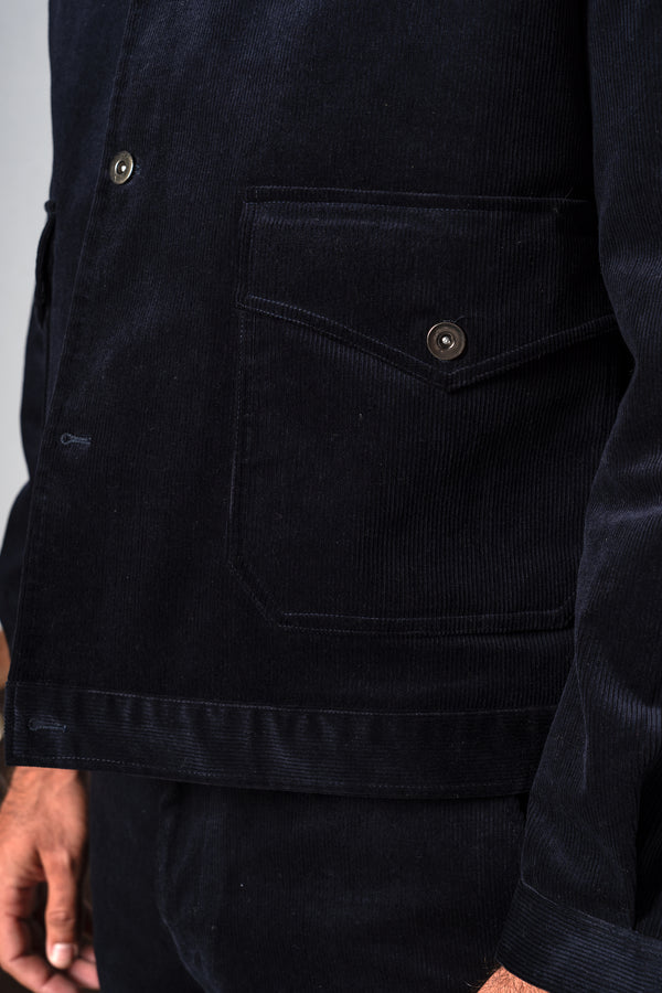 Dark Navy Corduroy Flight Jacket