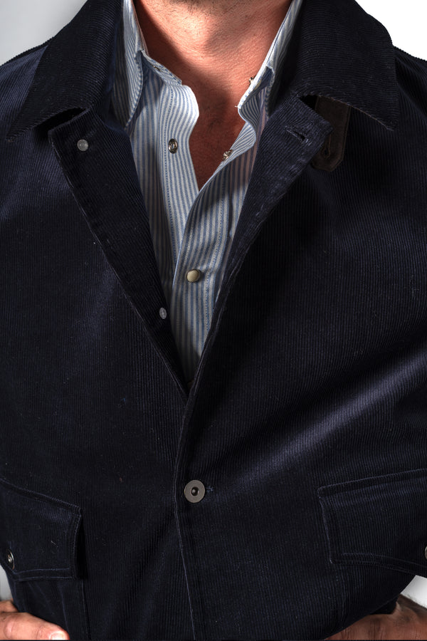 Dark Navy Corduroy Flight Jacket