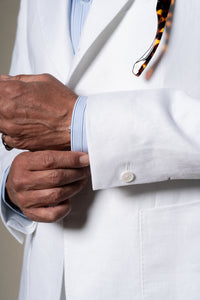 White Plain Linen Tailoring Jacket