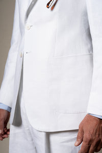 White Plain Linen Tailoring Jacket — vista alternativa 4, BUND Costa Vice Spring Summer 26