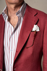 Strawberry Plain Linen Tailoring Jacket — vista alternativa 2, BUND Costa Vice Spring Summer 26